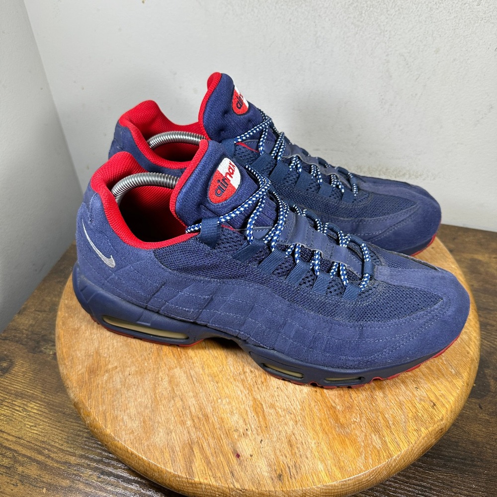 Nike Air Max 95 Mens Navy Blue Red White Sneakers BV1255-400 Size 11.5